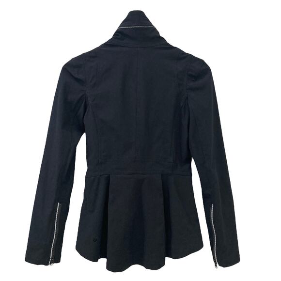 RARE Lululemon Black Urbanite Moto Asymmetrical Blazer Jacket Size 4 - Picture 5 of 15